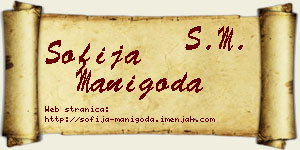 Sofija Manigoda vizit kartica